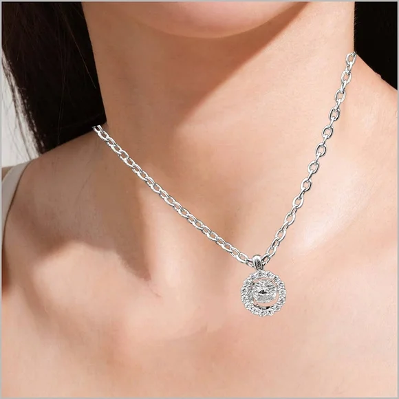 Elegant Sterling Silver Dancing Pendant with Necklace - Picture 6 of 6